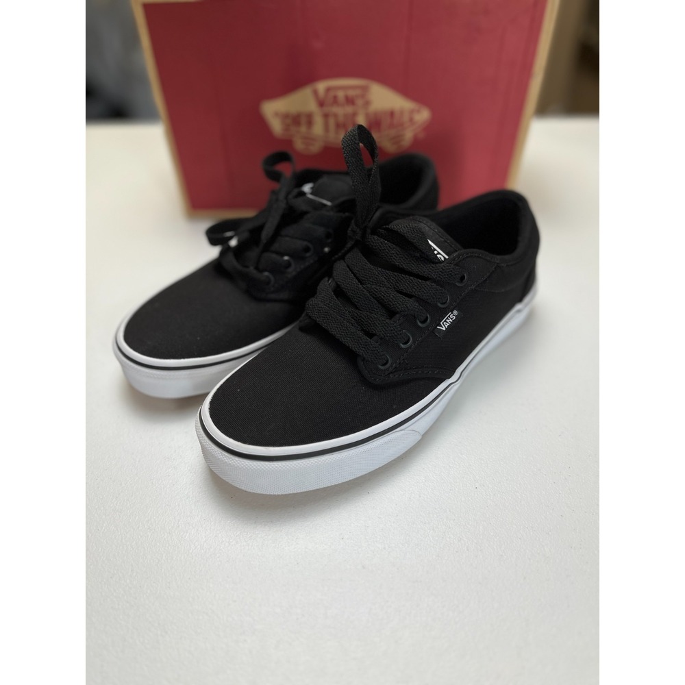 Vans Atwood Skate Sneakers Mens US 8 Black White Canvas Low Top VN000TUY187
